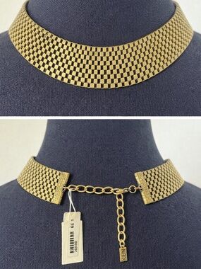 Vintage Bronze Chainmail Mesh Choker necklace